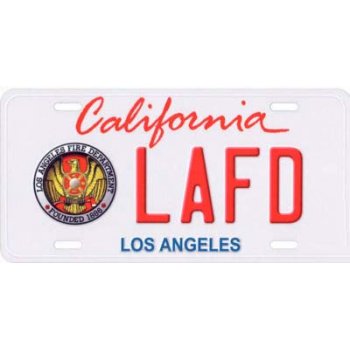 Автомобильный номер подразделения пожарного департамента Лос-Анжелеса США License Plates (E180338065011)