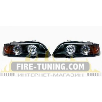 Тюнинговые фары с декоративными очками BMW X5