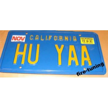 Редкий автомобильный номер США License Plates CALIFORNIA 1982 HU YAA