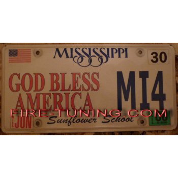 Редкий автомобильный номер США License Plates MISSISSIPPI 2008 M14